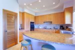 The breakfast bar is the perfect place for morning pancakes